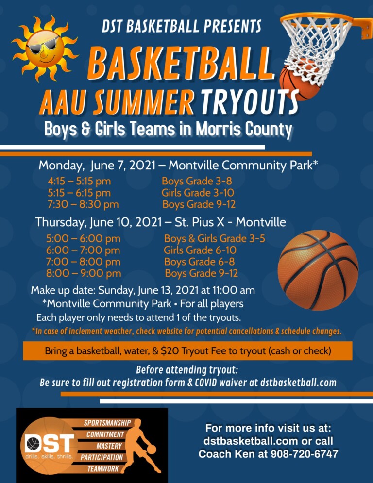 DST Basketball Morris County AAU Summer Tryouts DST Basketball