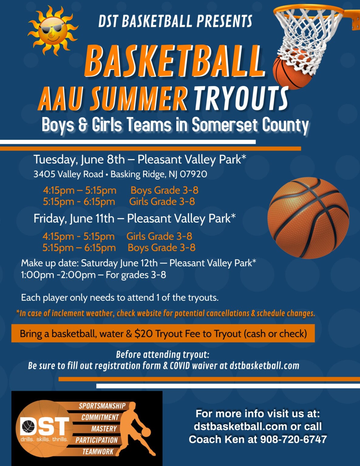 DST Basketball Somerset County AAU Summer Tryouts DST Basketball